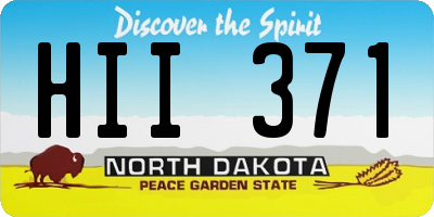 ND license plate HII371