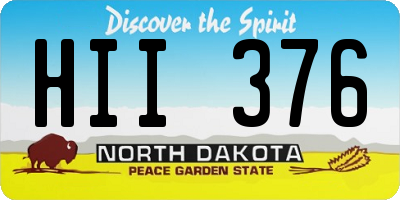 ND license plate HII376
