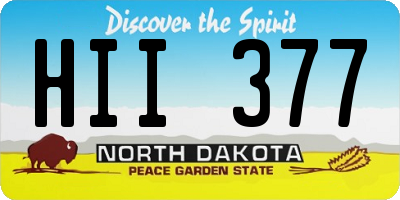 ND license plate HII377