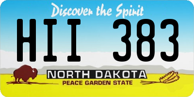 ND license plate HII383