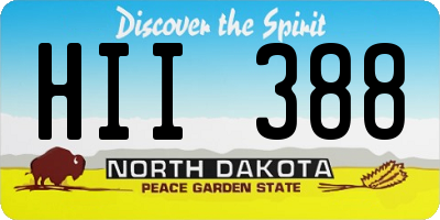 ND license plate HII388