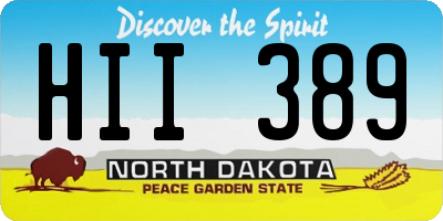 ND license plate HII389