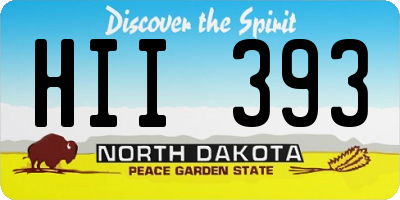 ND license plate HII393