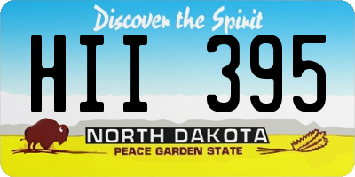 ND license plate HII395