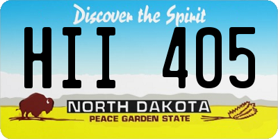 ND license plate HII405