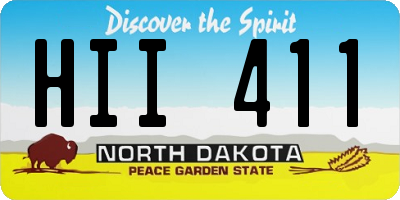 ND license plate HII411