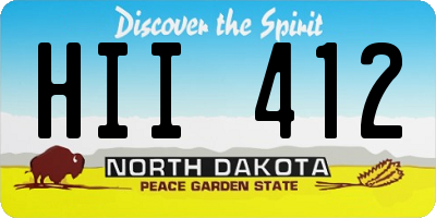 ND license plate HII412