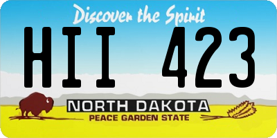 ND license plate HII423