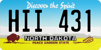 ND license plate HII431