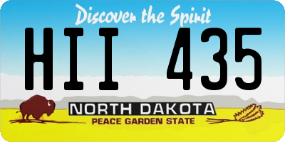 ND license plate HII435