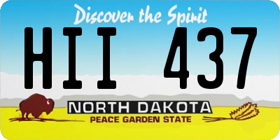 ND license plate HII437