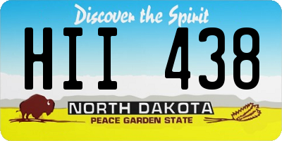 ND license plate HII438