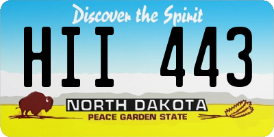 ND license plate HII443