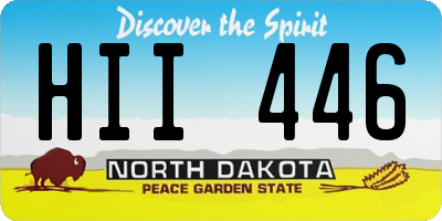 ND license plate HII446