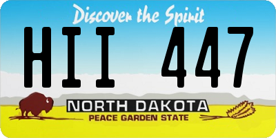 ND license plate HII447