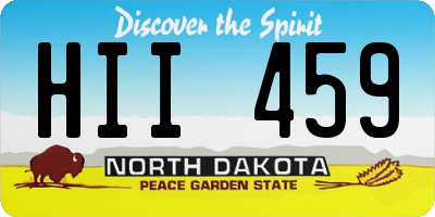 ND license plate HII459