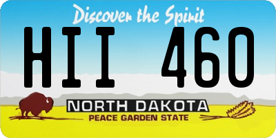 ND license plate HII460