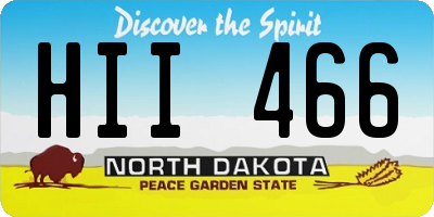 ND license plate HII466