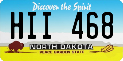 ND license plate HII468