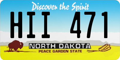 ND license plate HII471