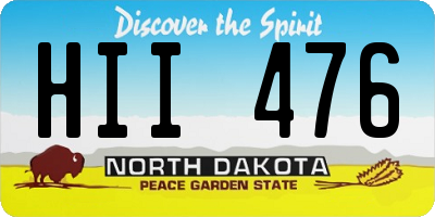 ND license plate HII476