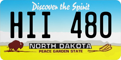 ND license plate HII480