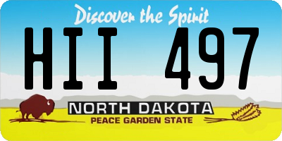 ND license plate HII497