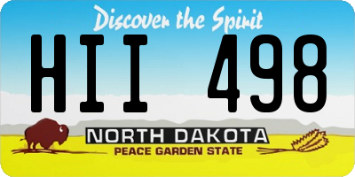 ND license plate HII498