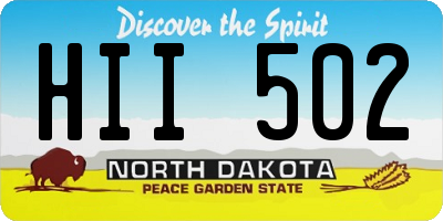 ND license plate HII502