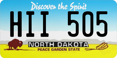 ND license plate HII505