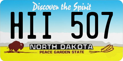 ND license plate HII507