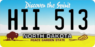 ND license plate HII513