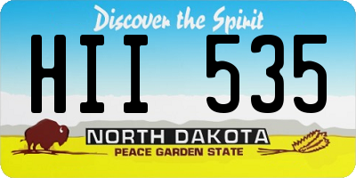 ND license plate HII535