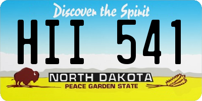 ND license plate HII541