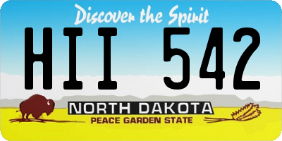 ND license plate HII542