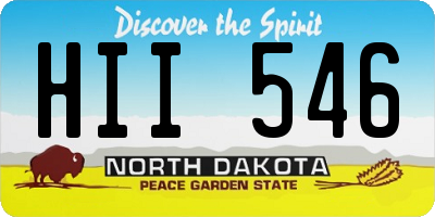 ND license plate HII546