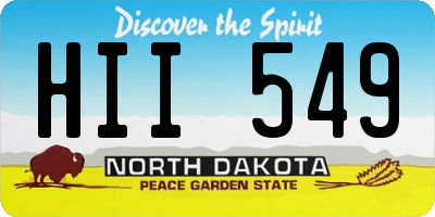 ND license plate HII549