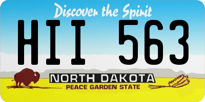 ND license plate HII563