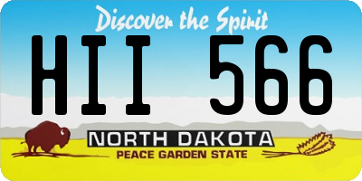 ND license plate HII566