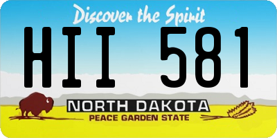 ND license plate HII581