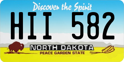 ND license plate HII582