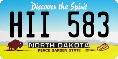 ND license plate HII583