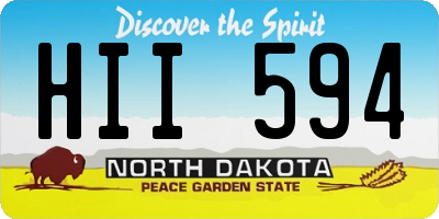 ND license plate HII594