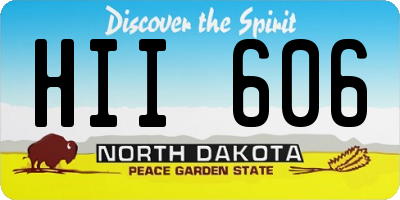 ND license plate HII606