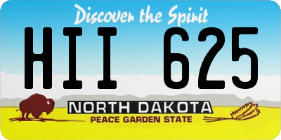 ND license plate HII625