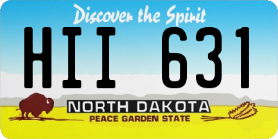 ND license plate HII631