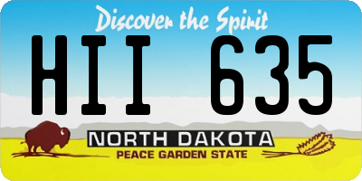 ND license plate HII635