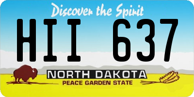 ND license plate HII637