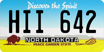 ND license plate HII642