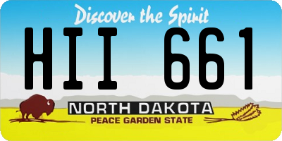 ND license plate HII661